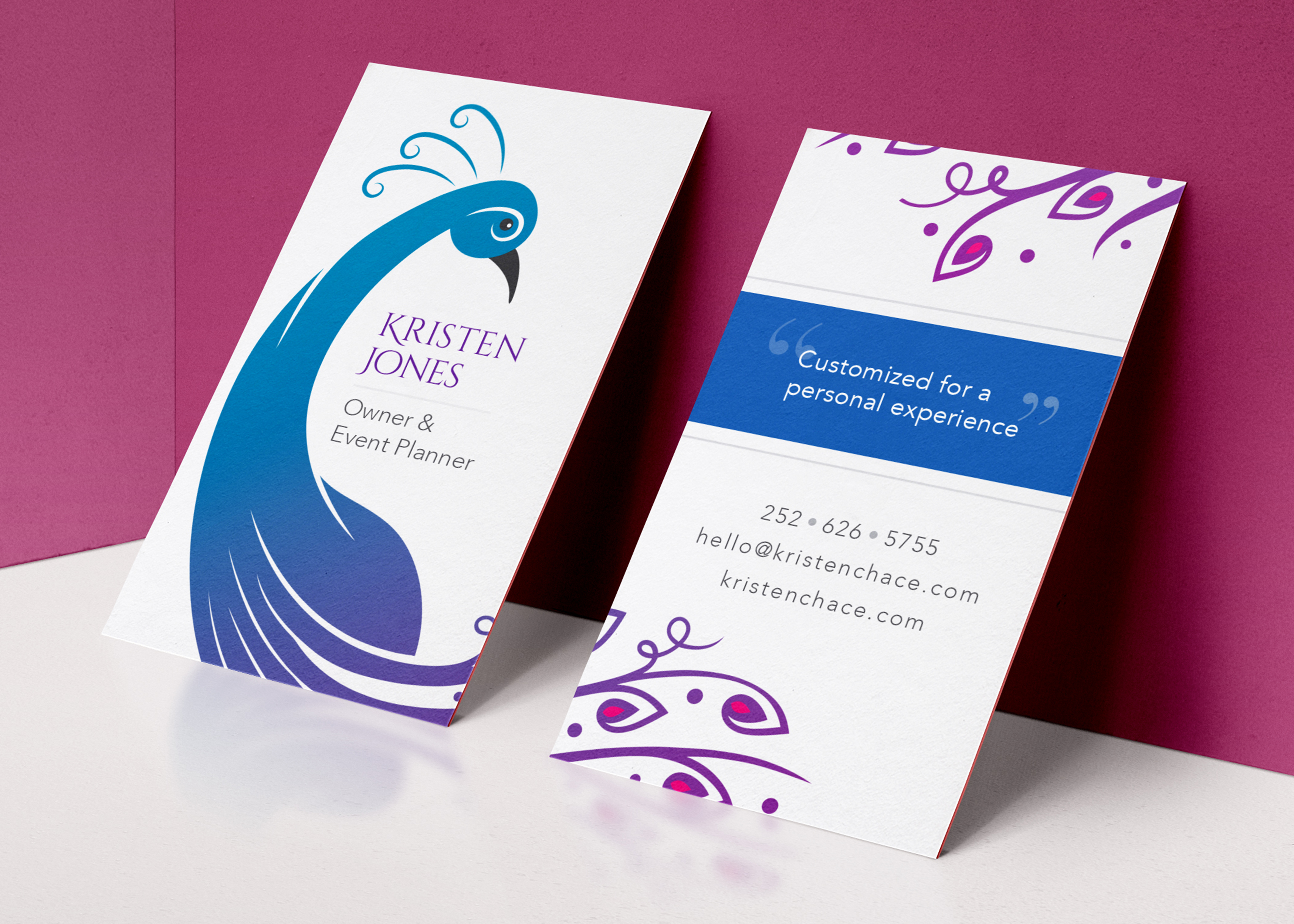 Kristen Jones: Party & Event Planner, Business Card Design
