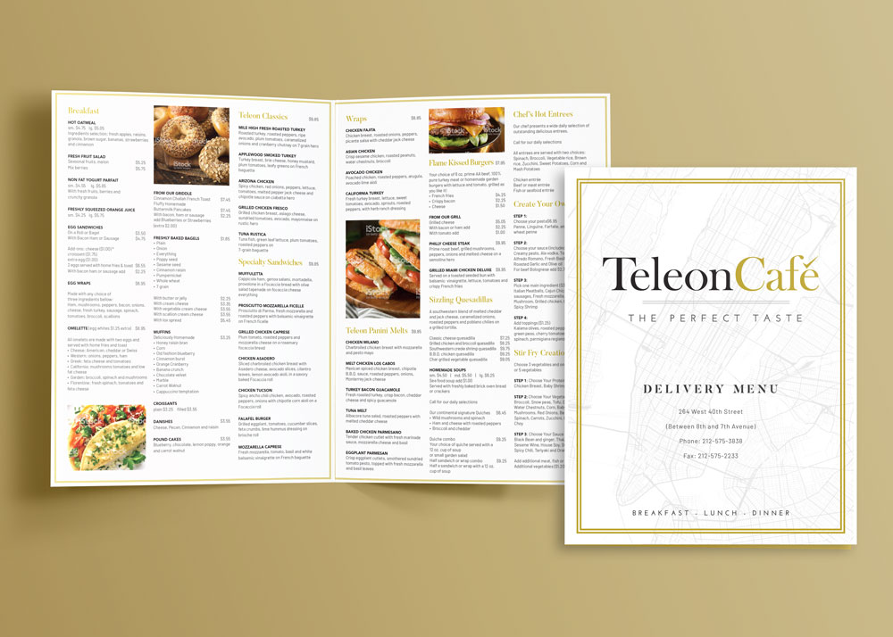 Teleon Cafe: Menu Design Concept